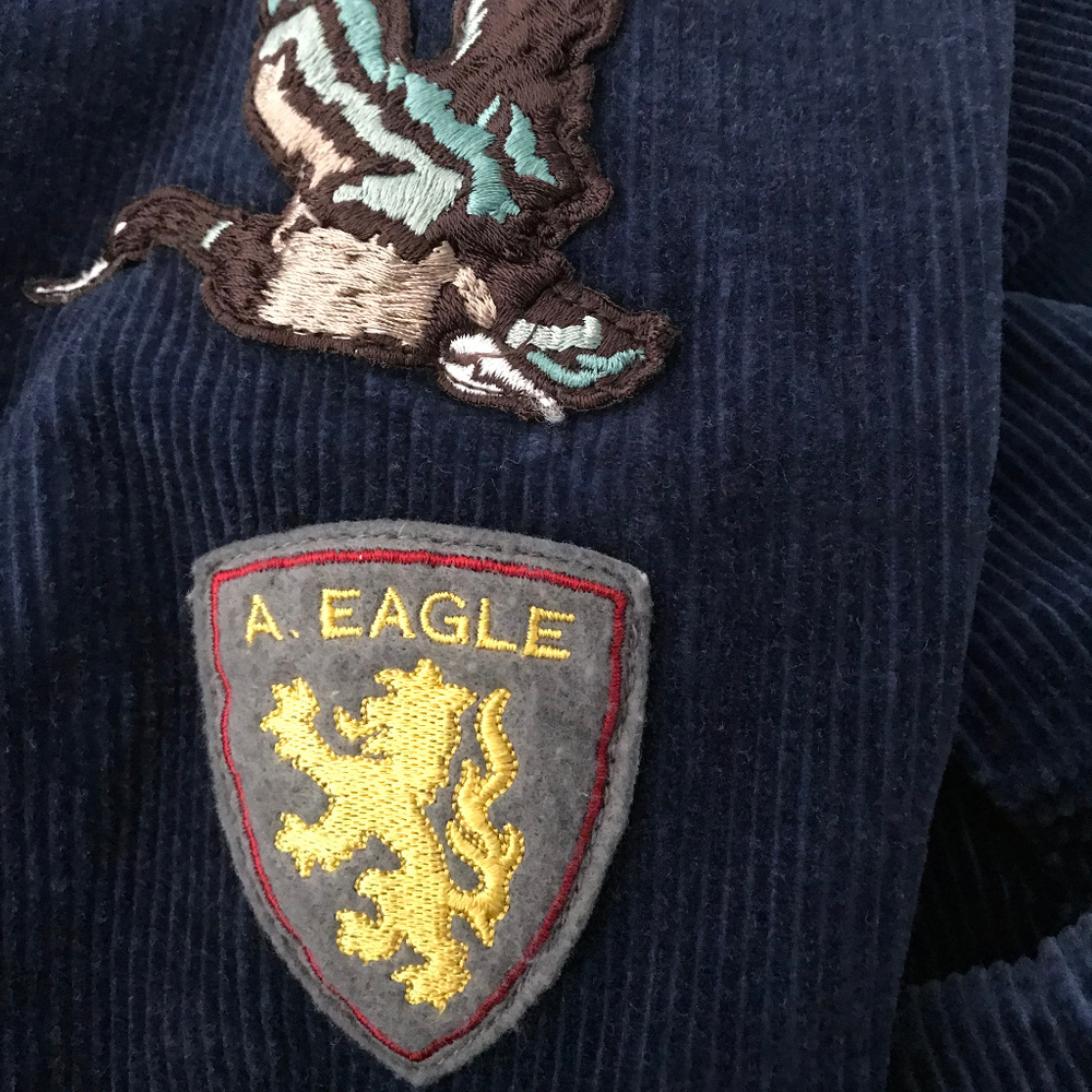 SOLD AMERICAN EAGLE OUTFITTER NAVY CORDUROY JACKET - Picture 6 of 8